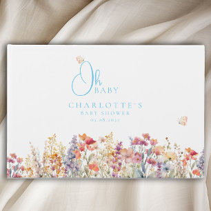 D'or Mon bébé ! Livre d'invité fleur sauvage