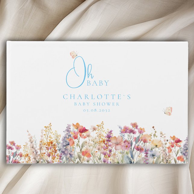 D'or Mon bébé ! Livre d'invité fleur sauvage (Créateur téléchargé)