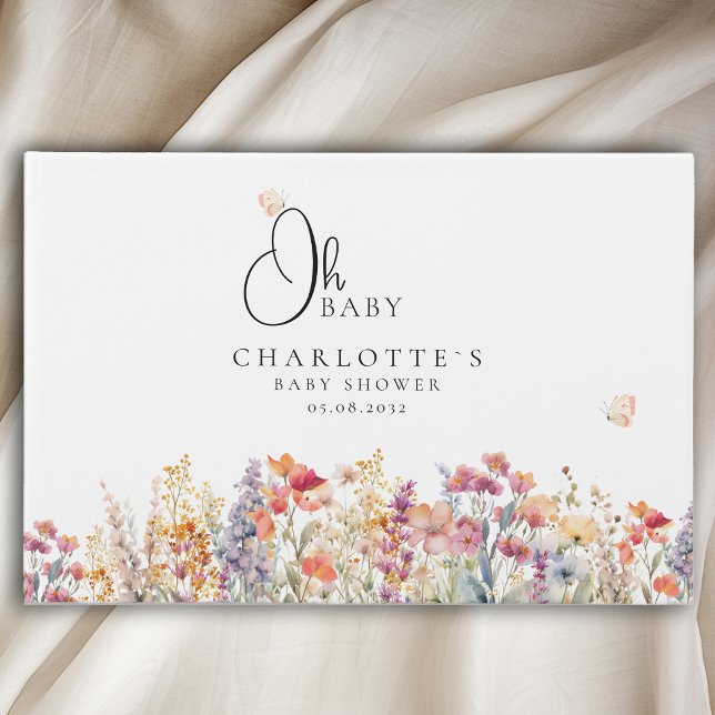 D'or Mon bébé ! Livre d'invité fleur sauvage (Créateur téléchargé)