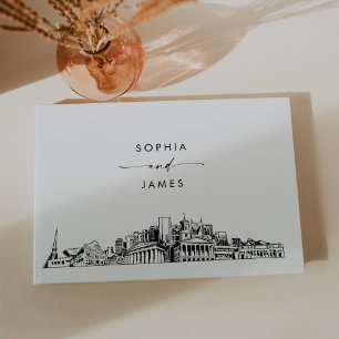 D'or Nashville Skyline Mariage livre d'hôtes