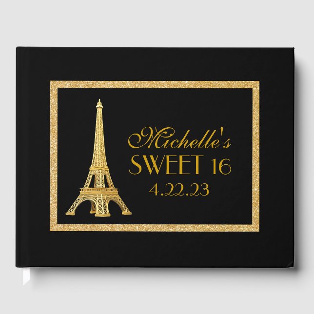 D'or Paris Sweet 16 Gold Parties scintillant Livre d'in (Recto)