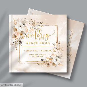 D'or Pastel Boho Neutral Gold Automne Mariage Livre d'h