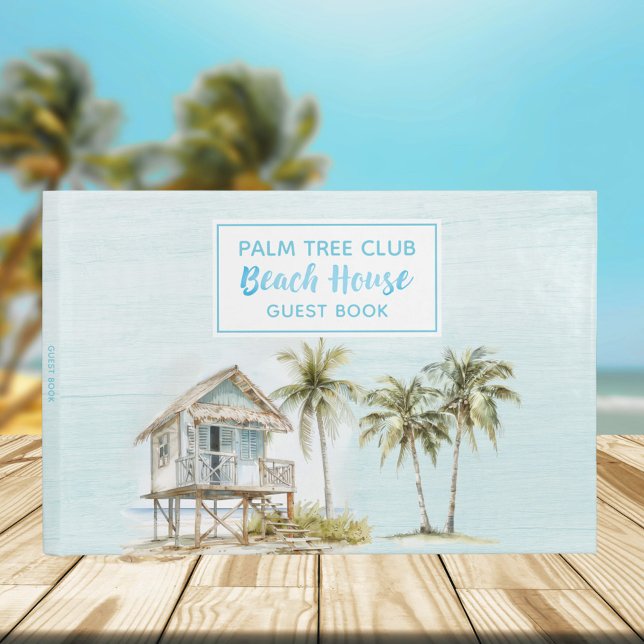 D'or Pavillon Bleu clair Palm Tree Beach House Livre d' (In situ, beach)