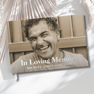 D'or Photo Funeral Memorial Livre d'invités