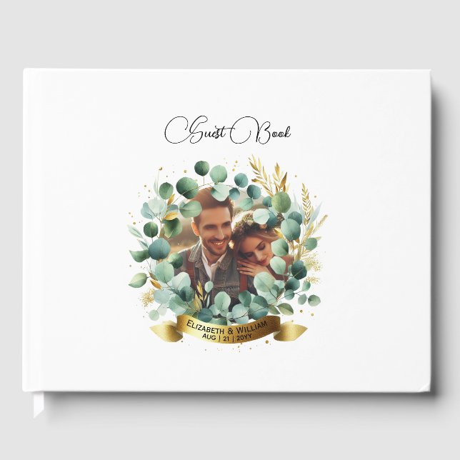 D'or PHOTO Mariage GUEST LIVRE Anniversaire (Recto)