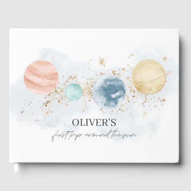 D'or Premier Voyage Autour Du Soleil Anniversaire Livre (Recto)