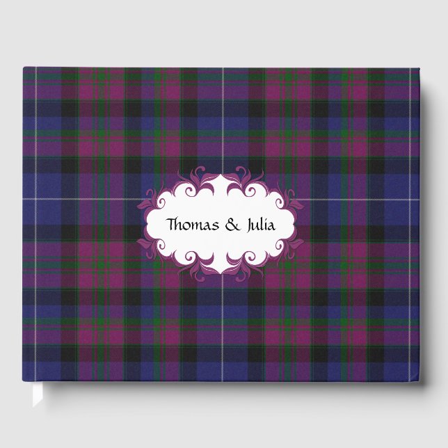 D'or Pride of Scotland Plaid Mariage livre d'hôtes (Recto)
