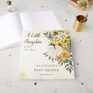 D'or Récolte citrouille   Baby shower Floral Livre d'In