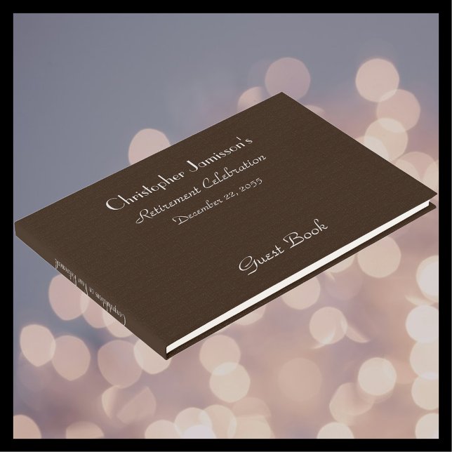 D'or Retraite Partie Inscription Livre Faux Texturé Bur (Créateur téléchargé)