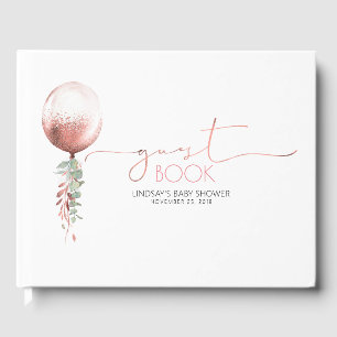 D'or Rose Gold Balloon Garland Baby shower Livre d'invi