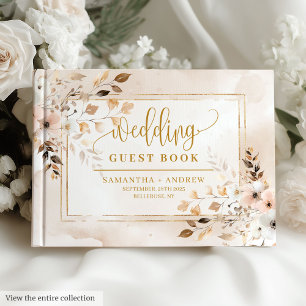 D'or Rustic Blush Gold Frame Livre Mariage d'automne