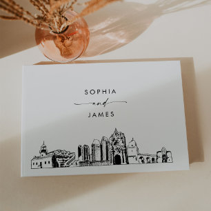 D'or San Diego Skyline Mariage livre d'hôtes