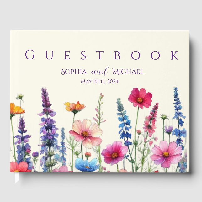 D'or Symphonie fleur sauvage - Livre d'invité (Recto)
