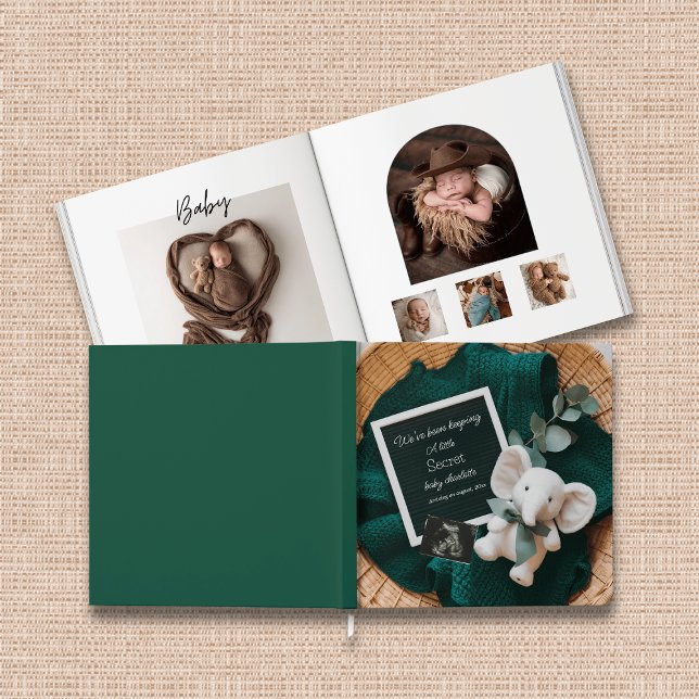 D'or Un livre photo bébé souvenir panier Neutre cosy  (Créateur téléchargé)