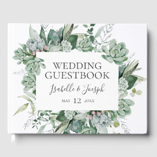 D'or Une verdure succulente   Livre d'invité Mariage ve
