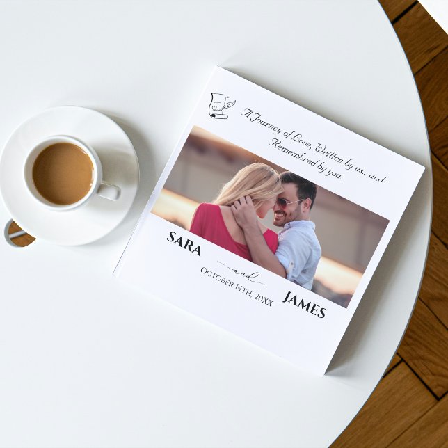 D'or Unique Élégant Mariage Photo Livre d'invité (Créateur téléchargé)