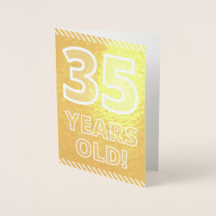 Dorée 35ème anniversaire : audacieux "35 ans !" Carte Go