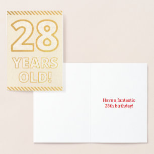 Dorée Audacieux, L'Huile D'Or "28 ANS !" Carte d'anniver