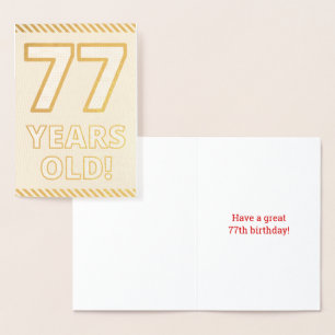 Dorée Audacieux, L'Huile D'Or "77 ANS !" Carte d'anniver