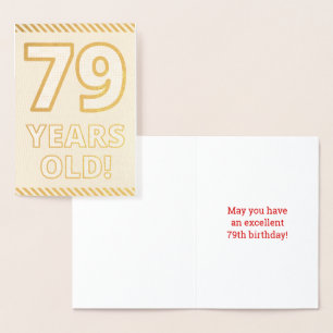 Dorée Audacieux, L'Huile D'Or "79 ANS !" Carte d'anniver
