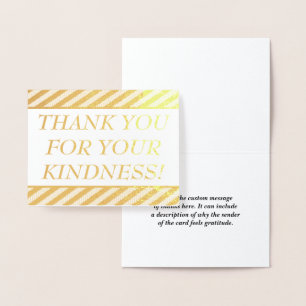 Dorée Basique, "MERCI POUR VOTRE GENTILLESSE !" Carte