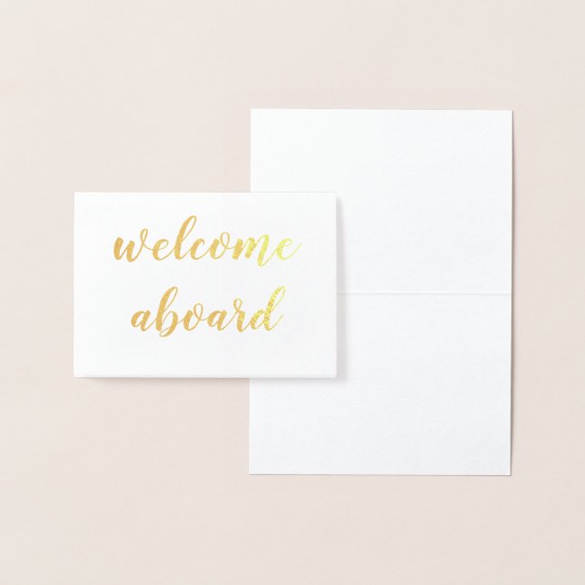 Dorée bienvenue à bord de la carte de feuille de feuille (Affichage)
