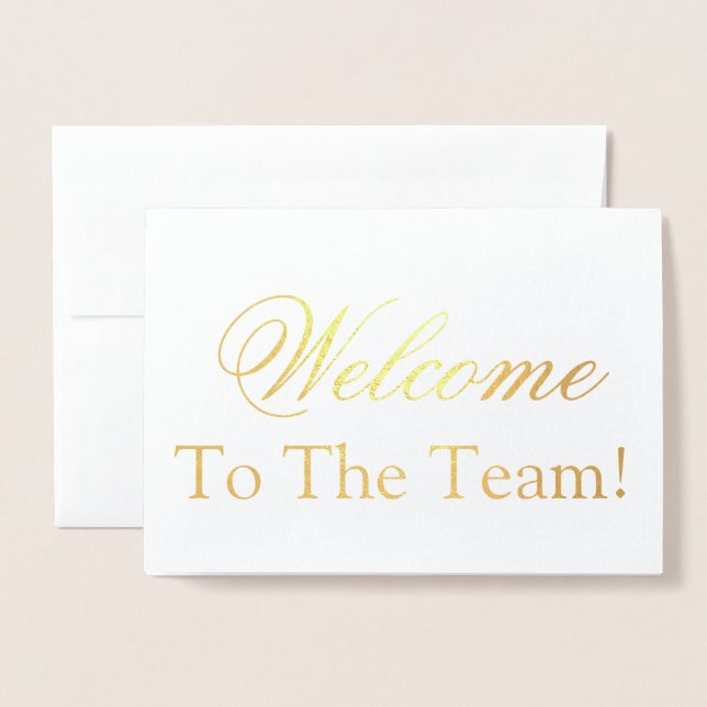 Dorée Bienvenue Sur La Carte Foil Team (Devant avec enveloppe)
