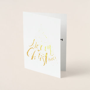 Dorée Cadeaux de la feuille de saison Carte de Noël
