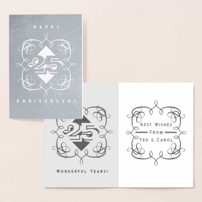 Dorée Carte à huile du 25e anniversaire (Affichage)