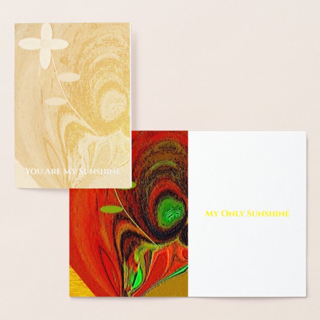 Dorée Carte à huile "Flower Out of Tree Stump" (Affichage)