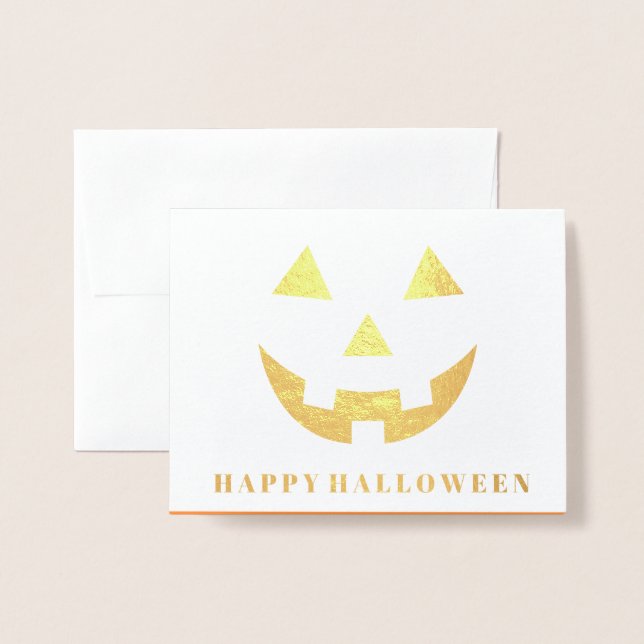Dorée Carte à huile Halloween (Devant avec enveloppe)
