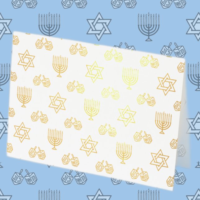 Dorée Carte à huile Hanoukka Menorah (Créateur téléchargé)