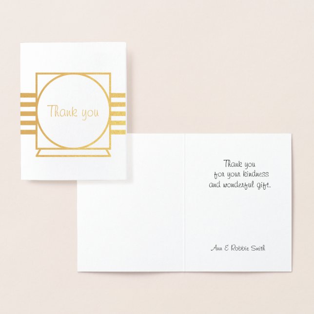 Dorée Carte à huile Merci (Affichage)