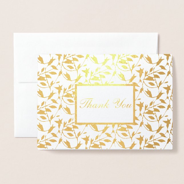 Dorée Carte à huile Merci (Devant avec enveloppe)