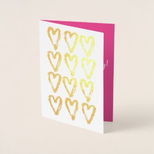 Dorée Carte à huile pour Heureuse Sainte-Valentin de coe