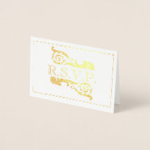 Carte à huile RSVP vintage Ornate Gold Flourdissan