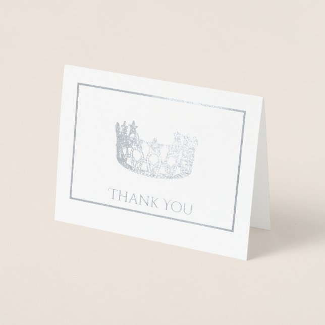 Dorée Carte à petites notes Silver Foil Crown (Devant)