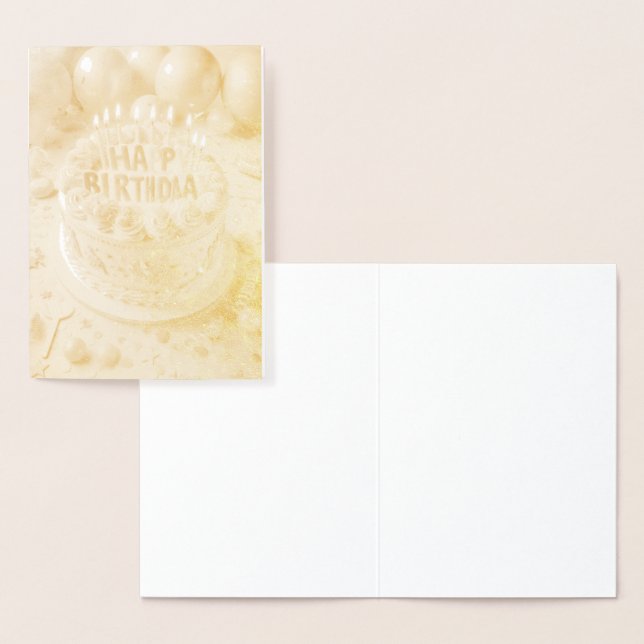 Dorée Carte à relief métallisé (Affichage)