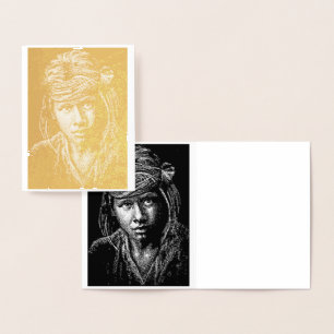 Dorée Carte American Gold Foil Note Boy