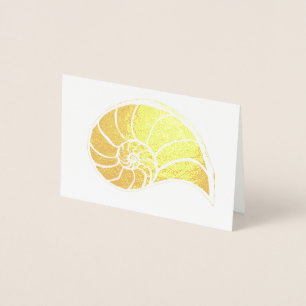 Dorée Carte blanche Gold Nautilus Shell