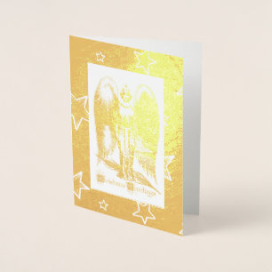 DORÉE CARTE D'ACCUEIL DE NOËL ANGEL CARTE D'ACCUEIL