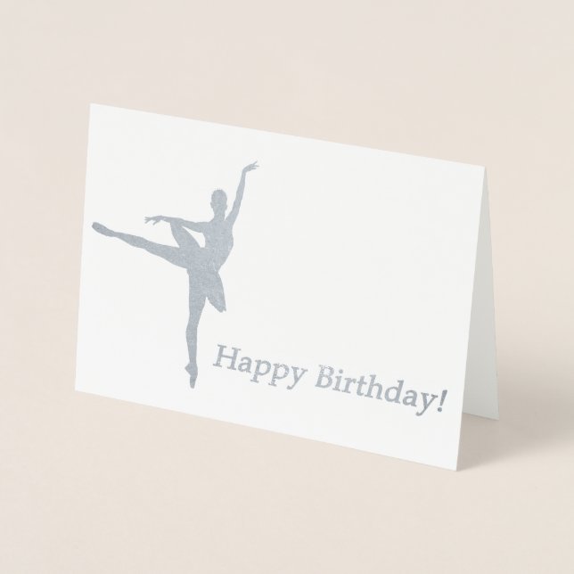 Dorée Carte d'anniversaire Ballerina (Devant)