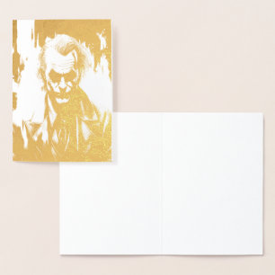 Dorée Carte d'anniversaire Joker gravée AJOUTEZ VOTRE TE