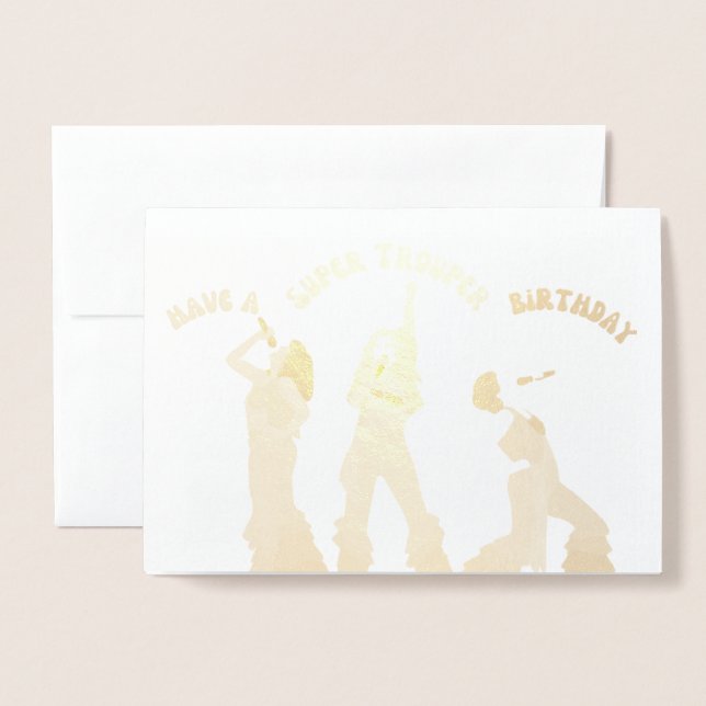 Dorée Carte d'anniversaire Mamma Mia ! (Devant avec enveloppe)