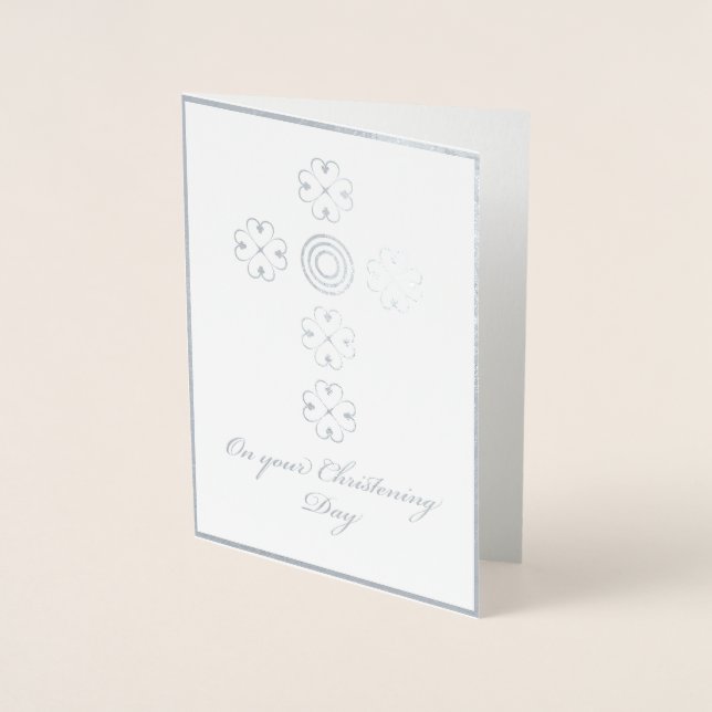 Dorée Carte de baptême de l'ange gardien Adinkra (Devant)