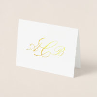 Carte de correspondance à monogramme classique mag