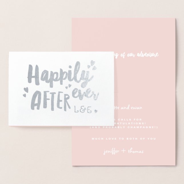 Dorée Carte de félicitations de mariage pour toujours he (Affichage)