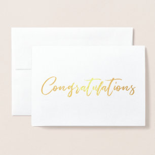 Dorée Carte de félicitations en calligraphie avec feuill