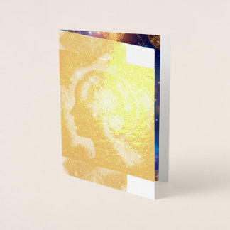 Dorée Carte de feuille d'aluminium Zen Tree of Life (5 x