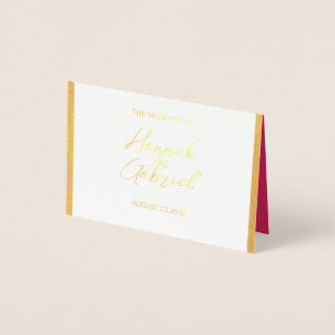 Dorée Carte de fidélité de réponse RSVP de mariage